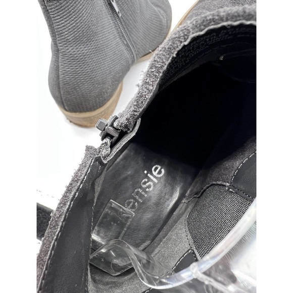 Kensie Womens Size 8.5 Gerona Flexible Foam Suede Casual Ankle Booties Dark Gray - Picture 8 of 9